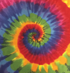 BANDANNA Tie Dye Rainbow - 12 Pack 22" Square