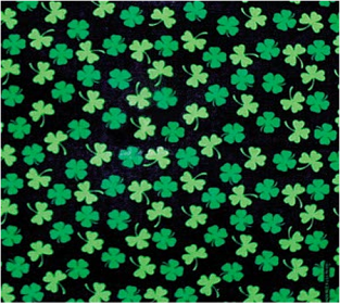 BANDANNA Shamrocks Black 22" Square