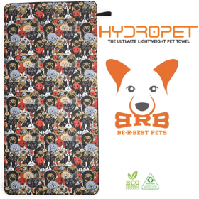 BRBPETS HydroPET Hair & Dirt Resistant Towel - Dog Pattern L