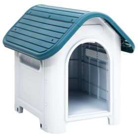 Dog House Blue 23.2"x29.5"x26" Polypropylene