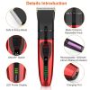 Pet Grooming Kit Rechargeable Cordless Dog Grooming Clippers Low Noise Electric Dog Trimmer Shaver Hair Cutter w/ 4 Guide Combs Scissors Oil