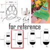 4 Pcs Green Cats Knitted Dogs Socks Cat Socks Cute Pet Socks Dog Paw Protection for Puppy Indoor Wear