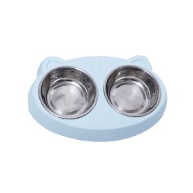 Pet Feeder Bowls for Puppy Medium Dogs Cats stainless stell (Color: Blue, Type: Pet Supplies)