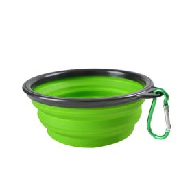 Travel Walking Pet Supplies Portable Cat Dog Bowls Water Feeder (Color: Green, size: 1000 mL)