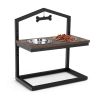 Adjustable Heights Elevated Dog Bowl Feeder Stand