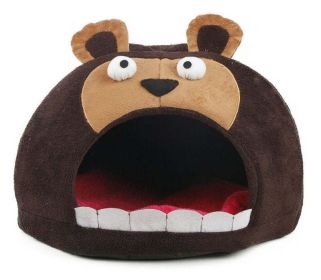 Roar Bear Snuggle Plush Polar Fleece Pet Bed (SKU: PB8DKBRLG)