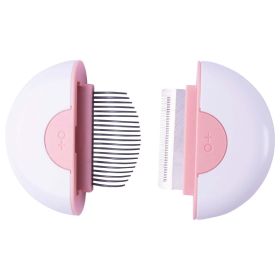 Pet Life 'LYNX' 2-in-1 Travel Connecting Grooming Pet Comb and Deshedder (Color: pink, size: small)