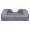 Pet Dog Bed Soft Warm Plush Puppy Cat Bed Cozy Nest Sofa Non-Slip Bed Cushion Mat Removable Washable Cover Waterproof Lining For Small Medium Dog