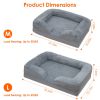 Pet Dog Bed Soft Warm Plush Puppy Cat Bed Cozy Nest Sofa Non-Slip Bed Cushion Mat Removable Washable Cover Waterproof Lining For Small Medium Dog